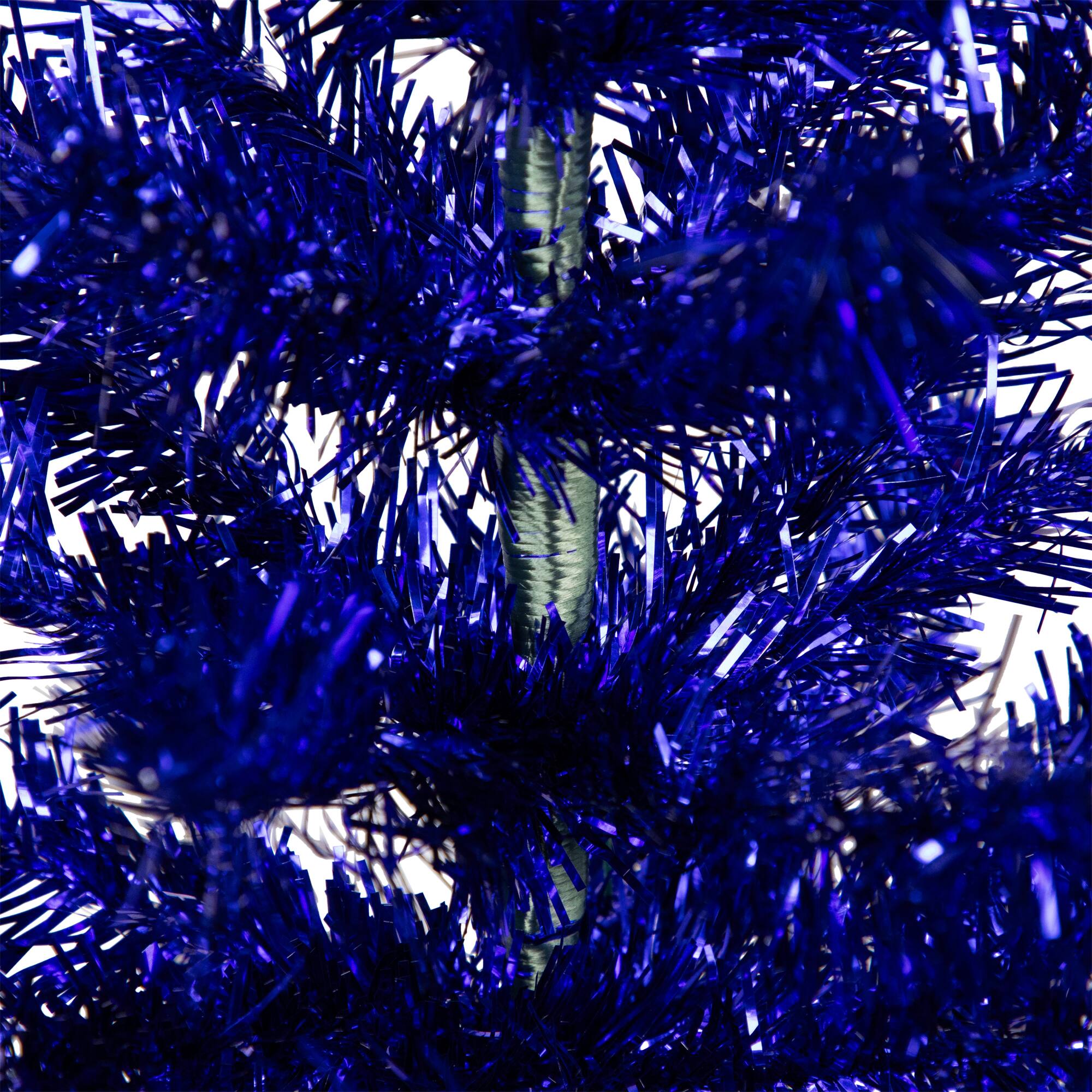 3ft. Unlit Blue Tinsel Artificial Christmas Tree